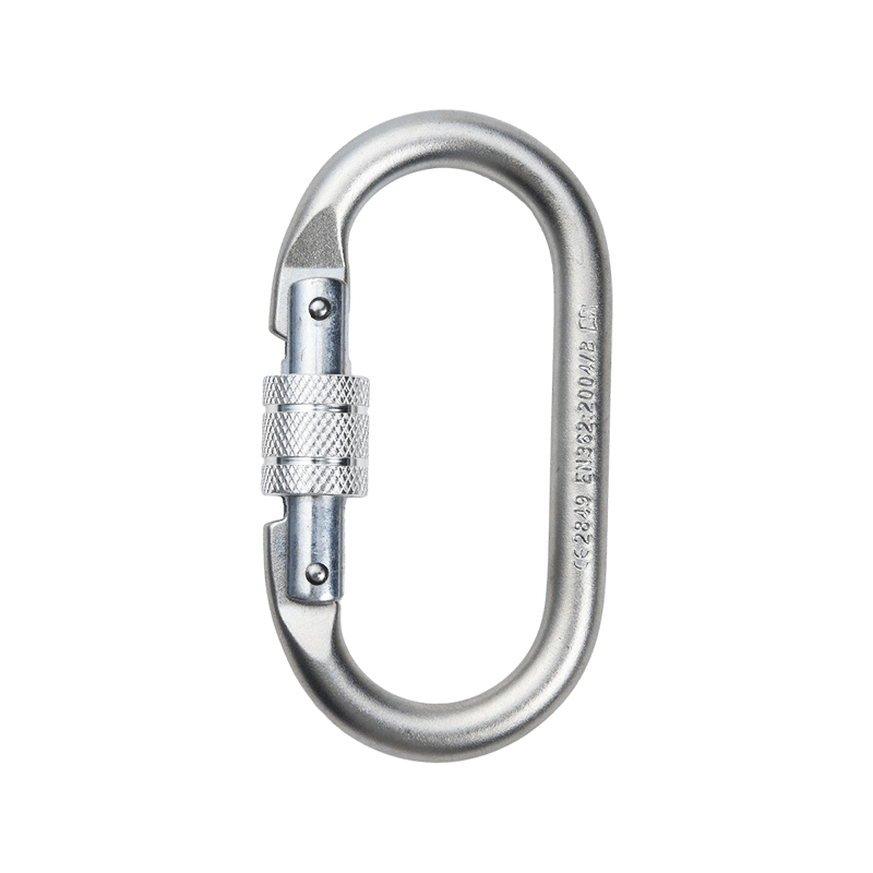 Carabiner thép khóa vít 25KN mạ kẽm